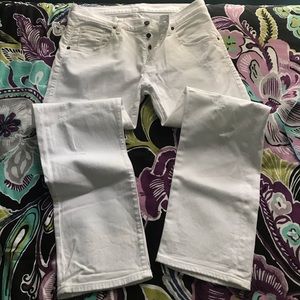 Citizens of Humanity distressed white jeans